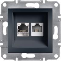 Schneider Electric Asfora Plus Rj11 + Rj45 Antrasit