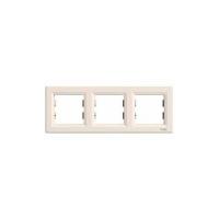 Schneider Electric Asfora Üçlü Yatay Cerceve Krem Çerçeveli