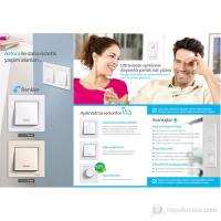 Schneider Electric Asfora Üçlü Yatay Cerceve Krem Çerçeveli