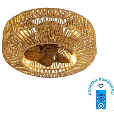 Vanti KCF301 15W Hasır Tavan Vantilatörü Aydınlatmalı Uzaktan Kumandalı