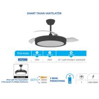 Vanti KCF306 Smart Aydınlatmalı Uzaktan Kumandalı Tavan Vantilatörü - Siyah