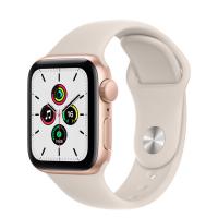 Apple Watch SE Altın Rengi Alüminyum Kasa ve Spor Kordon