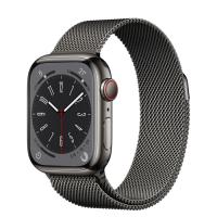 Apple Watch Series 8 Grafit Paslanmaz Çelik Kasa ve Milano Loop