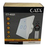 CATA CT-4021 Akıllı Dokunmatik İkili Anahtar Beyaz