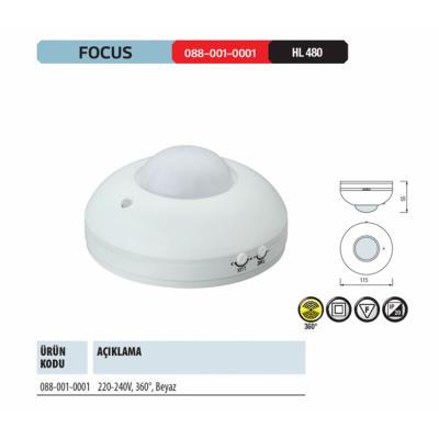 Horoz Focus Duvar Sensör 360 Derece