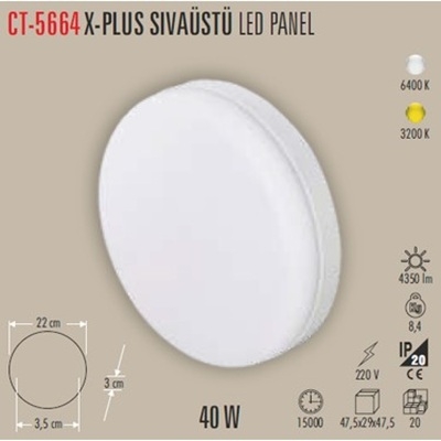 CATA CT-5664 40W X-Plus Sıvaüstü LED Panel