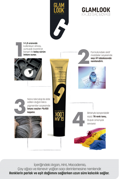 Glamlook Kalıcı Saç Boyası 100 Ml Kumral Kızıl 7.6