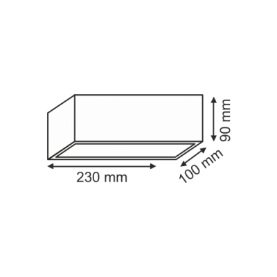 Helios 91-1201 12W Çift Taraflı Günışığı Led Duvar Aydınlatma