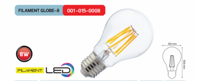 Horoz 8 Watt E-27 Filament Rustik Led Ampul