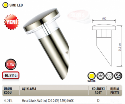 Horoz Mimoza-2 HL211L Bahçe Aydınlatması