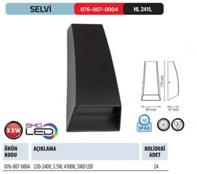 Horoz Selvi Smd Led 3,5W Bahçe Armatürü