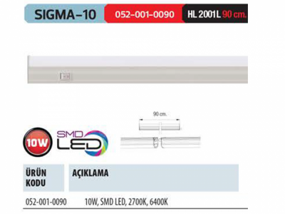 Horoz Sigma-10 90 Cm 10W Led Bant Armatür Beyaz Işık