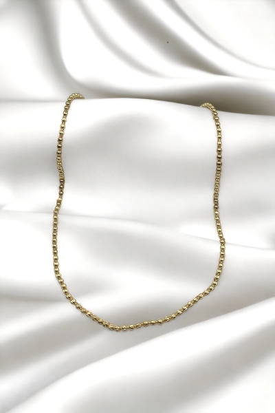 Kadın Gold Boncuk Uzun Zincir