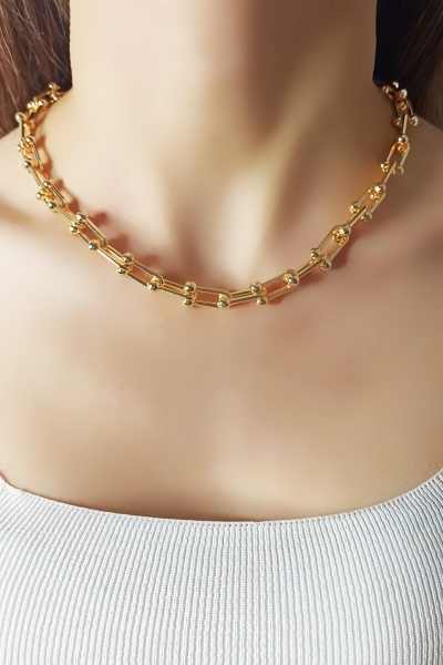 Kadın Tiffany & Co Model Gold Kolye